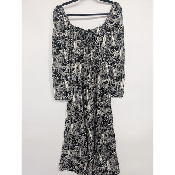NWT Reformation Sigmund Tropical Printed Crepe Midi Dress Size 0 Lanai #2J456 - Picture 7 of 11